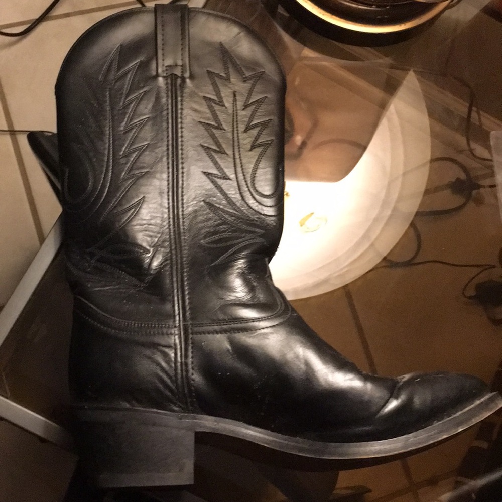 Vintage 1994 black made in Mexico cowboy boots